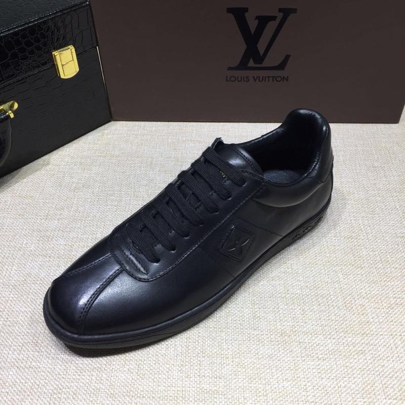 lv Perfect Quality Sneakers Black and Monogram inlay details and black sole MS071033