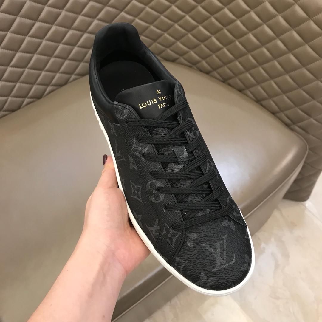 lv Perfect Quality Sneakers Black and Monogram Flower embossed with white sole MS02824