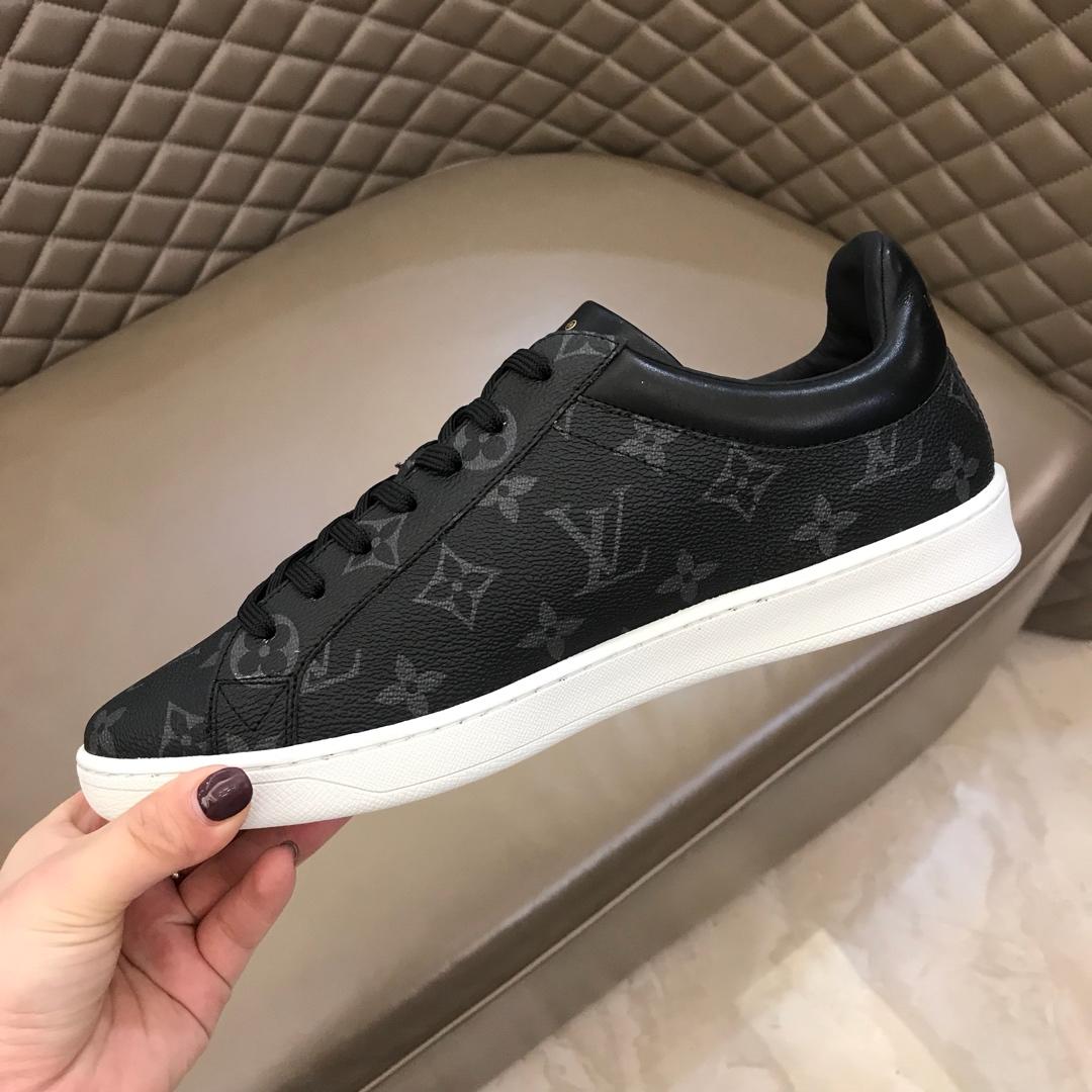 lv Perfect Quality Sneakers Black and Monogram Flower embossed with white sole MS02824