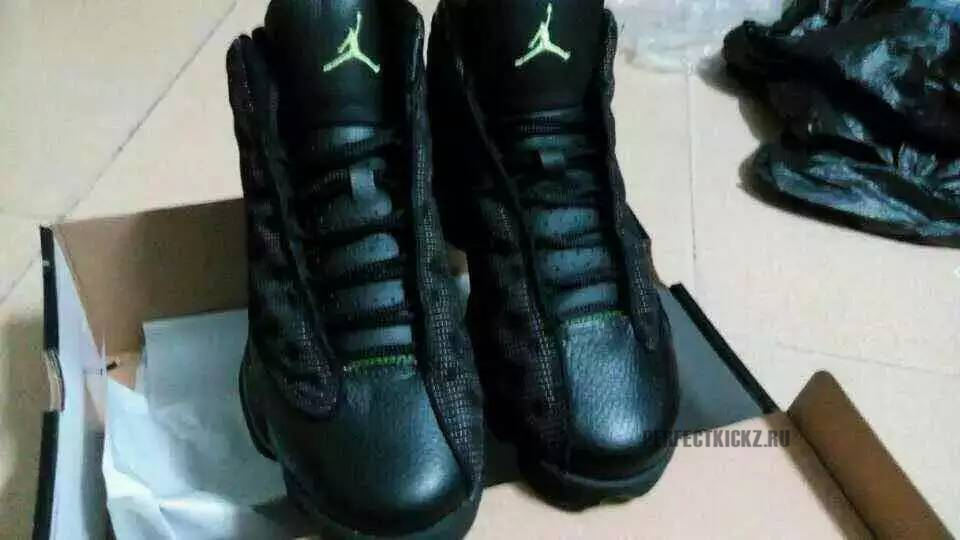 High Quality Air Jordan 13 Black Altitude Green Men Sneaker FA77C235F8DC