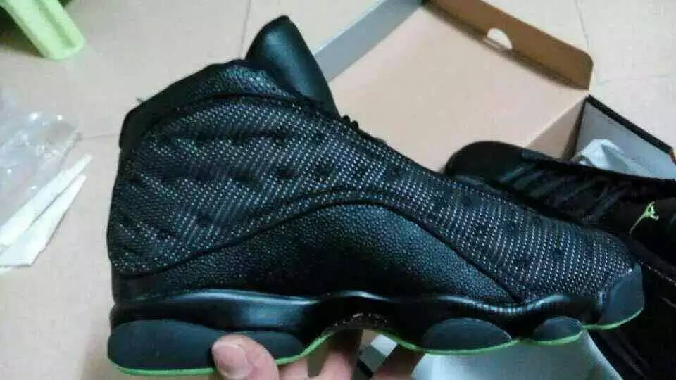 High Quality Air Jordan 13 Black Altitude Green Men Sneaker FA77C235F8DC