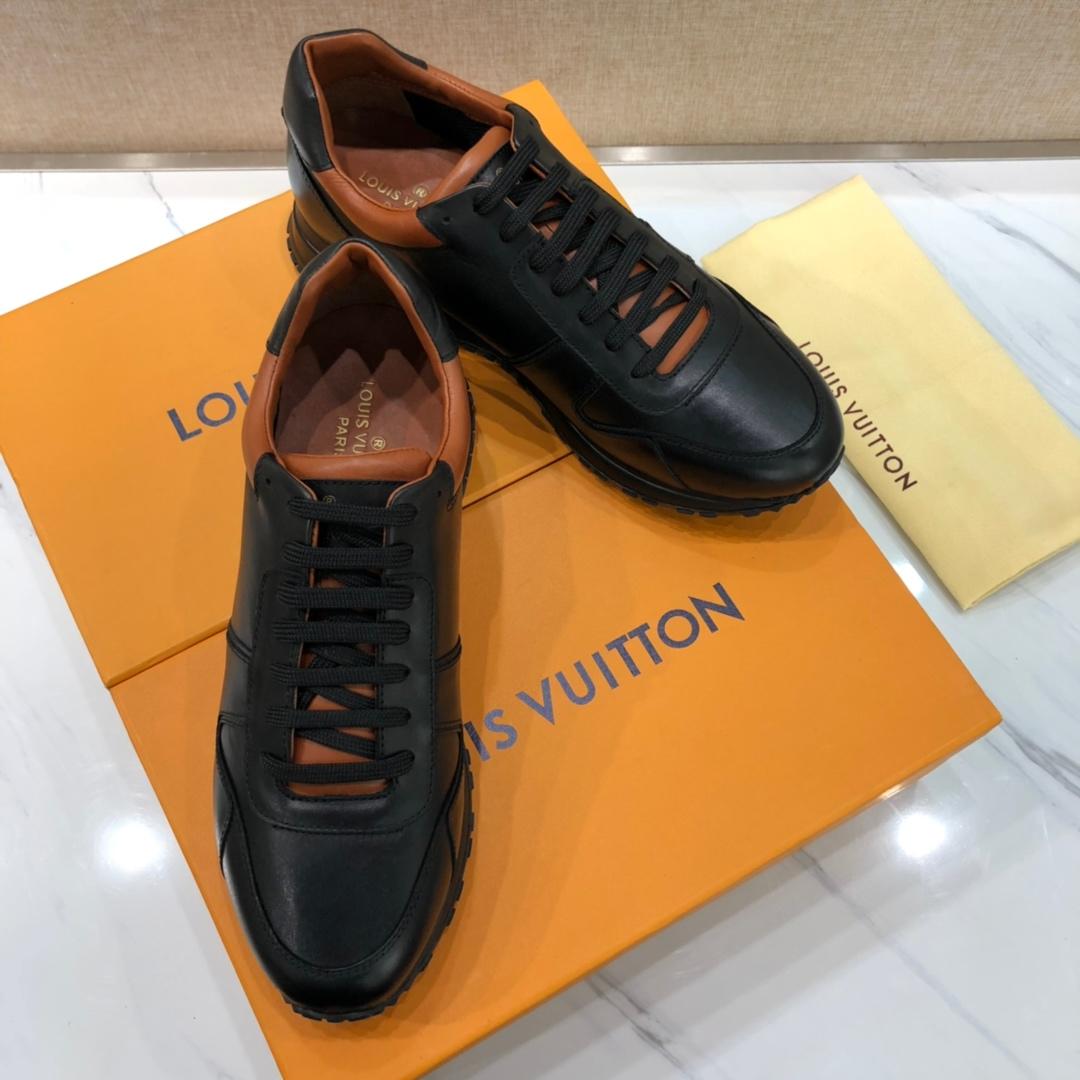 lv Perfect Quality Sneakers Black and brown trim details and black sole MS071140