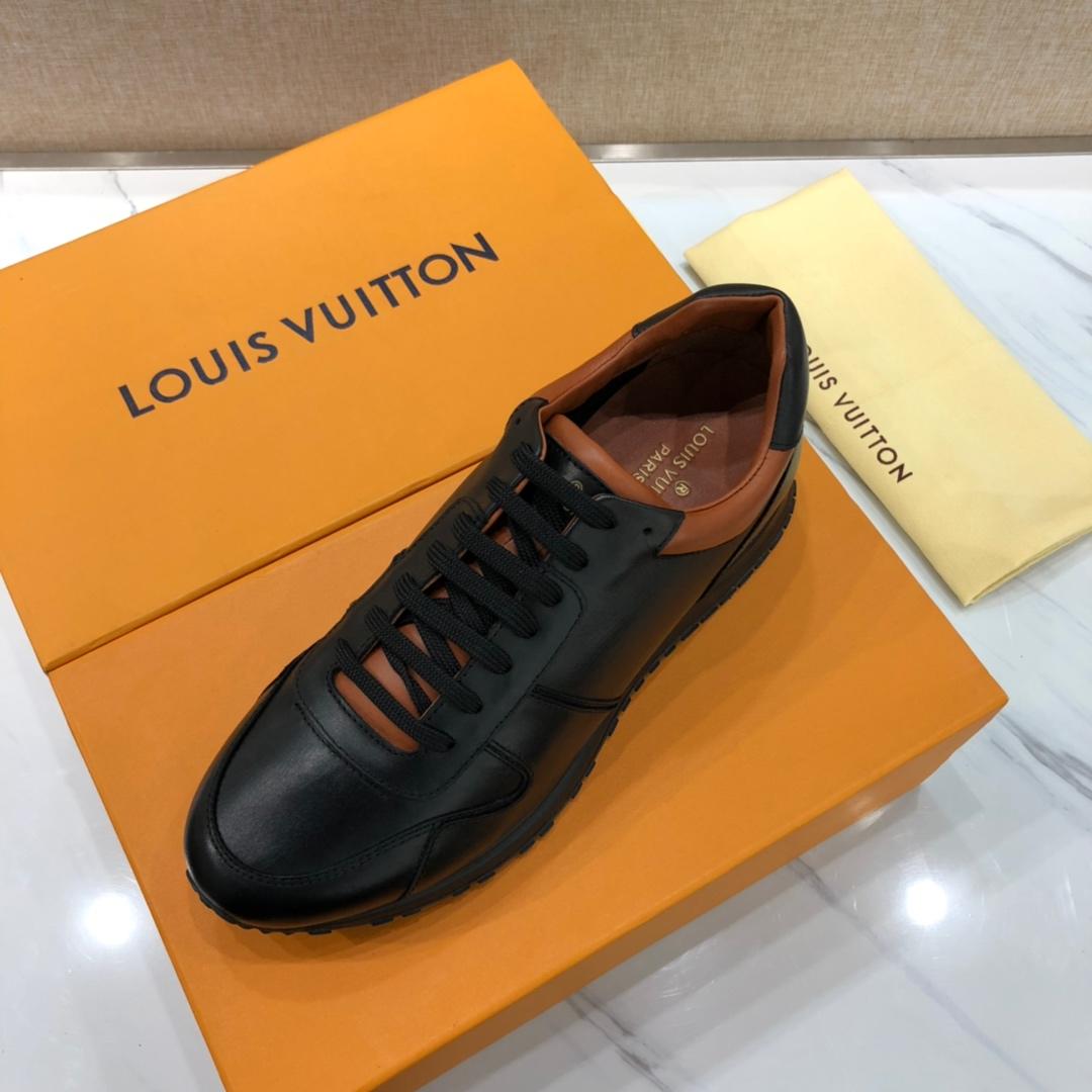 lv Perfect Quality Sneakers Black and brown trim details and black sole MS071140