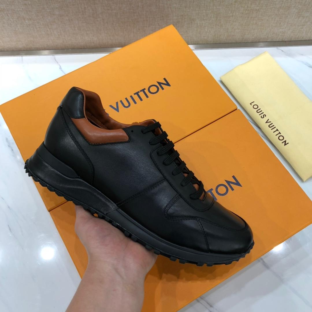 lv Perfect Quality Sneakers Black and brown trim details and black sole MS071140