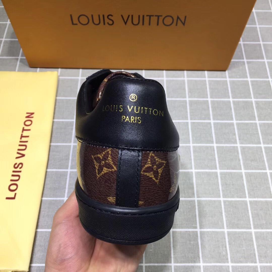 lv Perfect Quality Sneakers Black and brown Monogram print with black sole MS071055