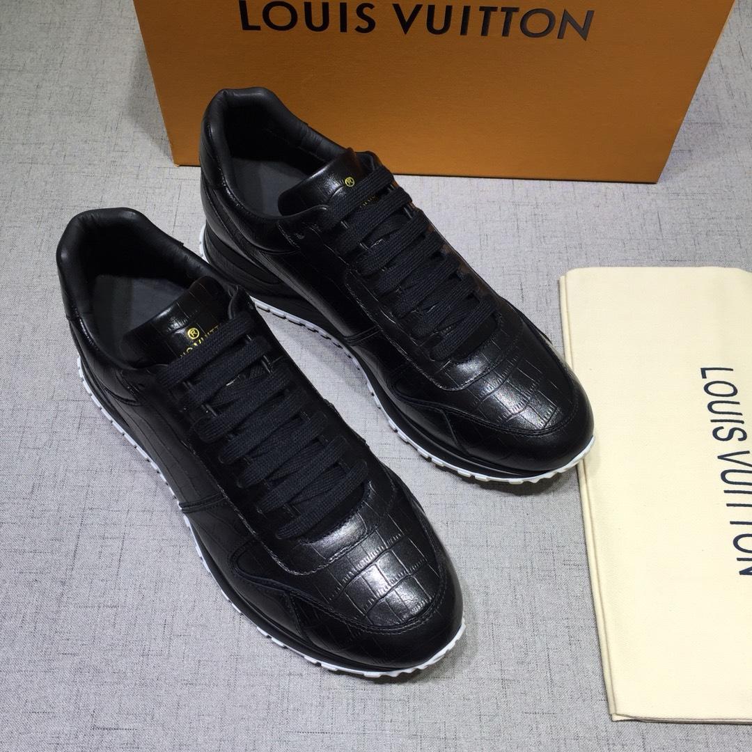 lv Perfect Quality Sneakers Black alligator leather and black sole MS071036