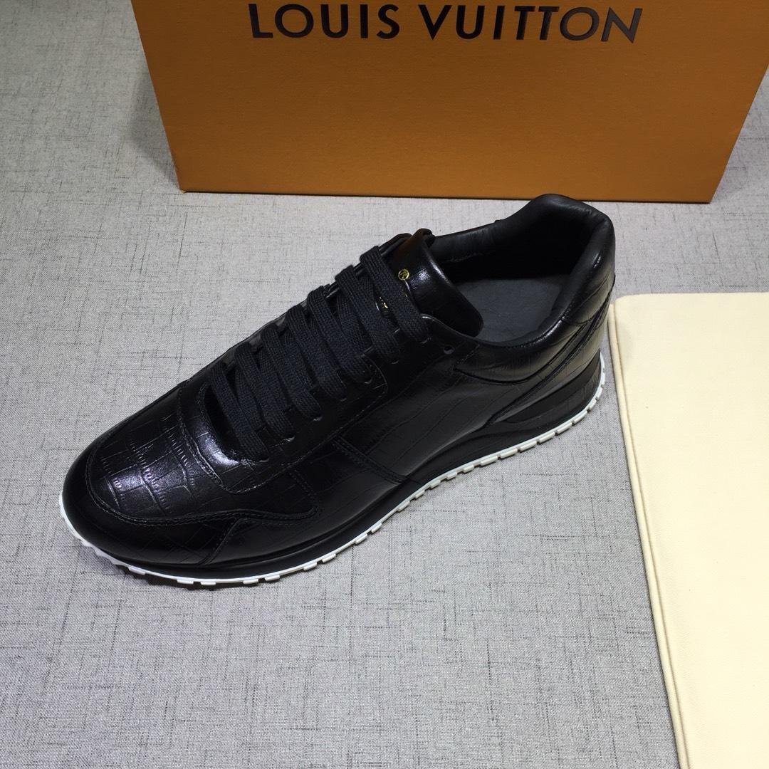 lv Perfect Quality Sneakers Black alligator leather and black sole MS071036