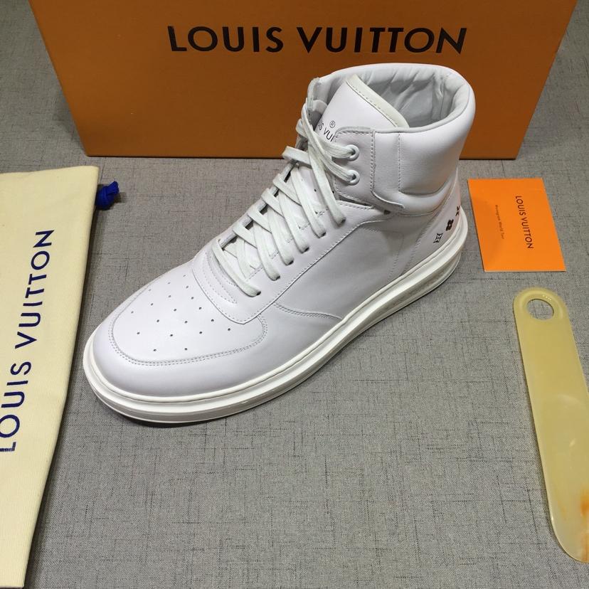 lv High-top Perfect Quality Sneakers White and white soles MS071083