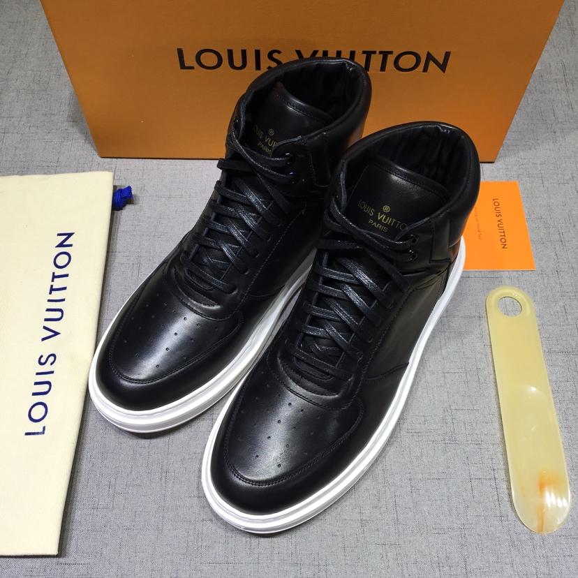 lv High-top Perfect Quality Sneakers Black and white sole MS071084