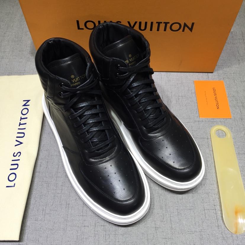 lv High-top Perfect Quality Sneakers Black and white sole MS071084