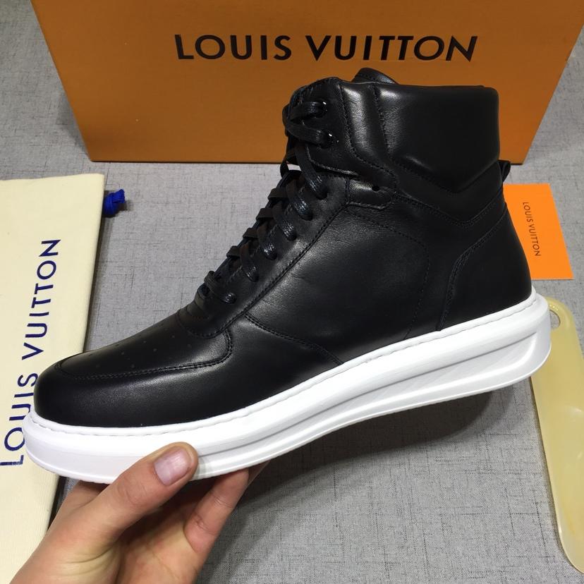 lv High-top Perfect Quality Sneakers Black and white sole MS071084