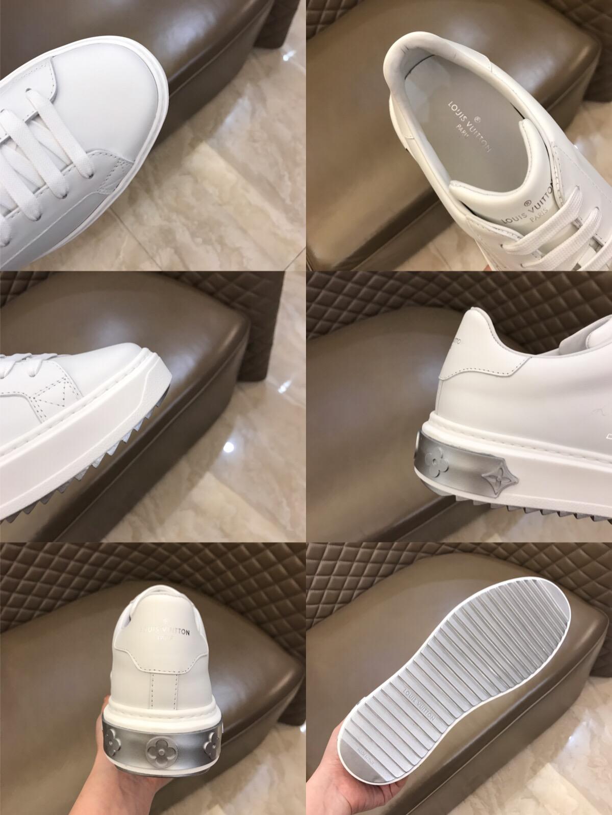 lv Fashion Sneakers White and silver LV print with white sole MS02863