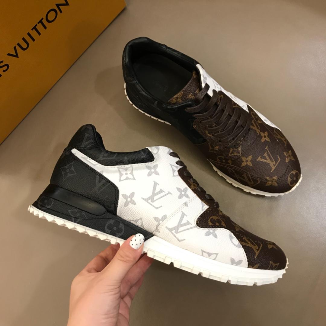 lv Fashion Sneakers White and Monogram print with white sole MS02898