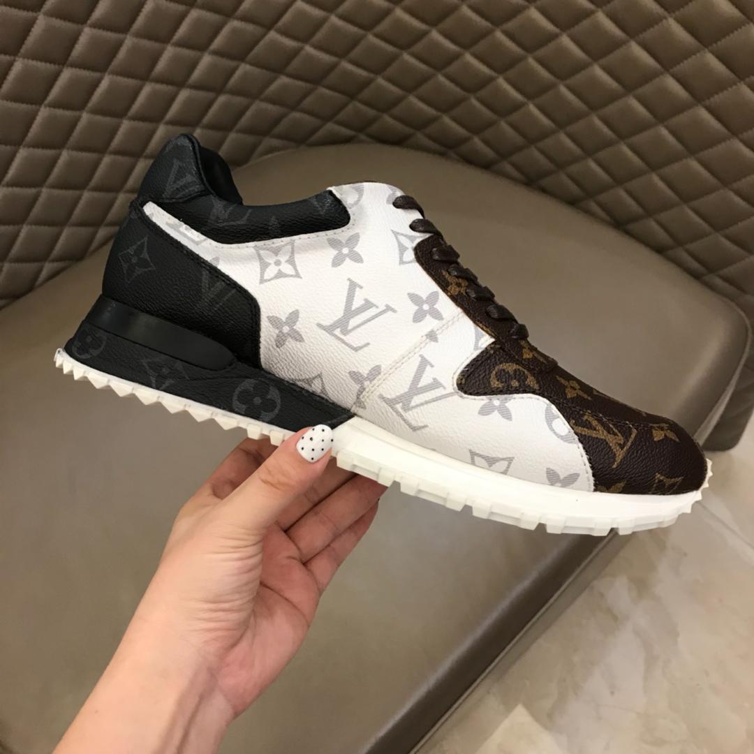 lv Fashion Sneakers White and Monogram print with white sole MS02898