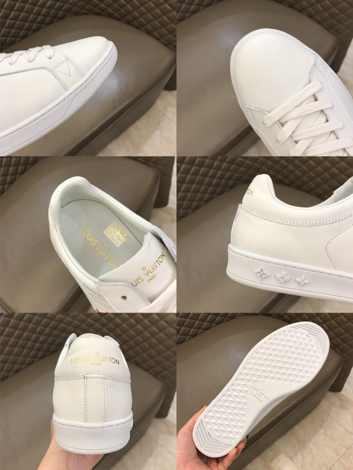 lv Fashion Sneakers White and LV stripe print with white sole MS02872