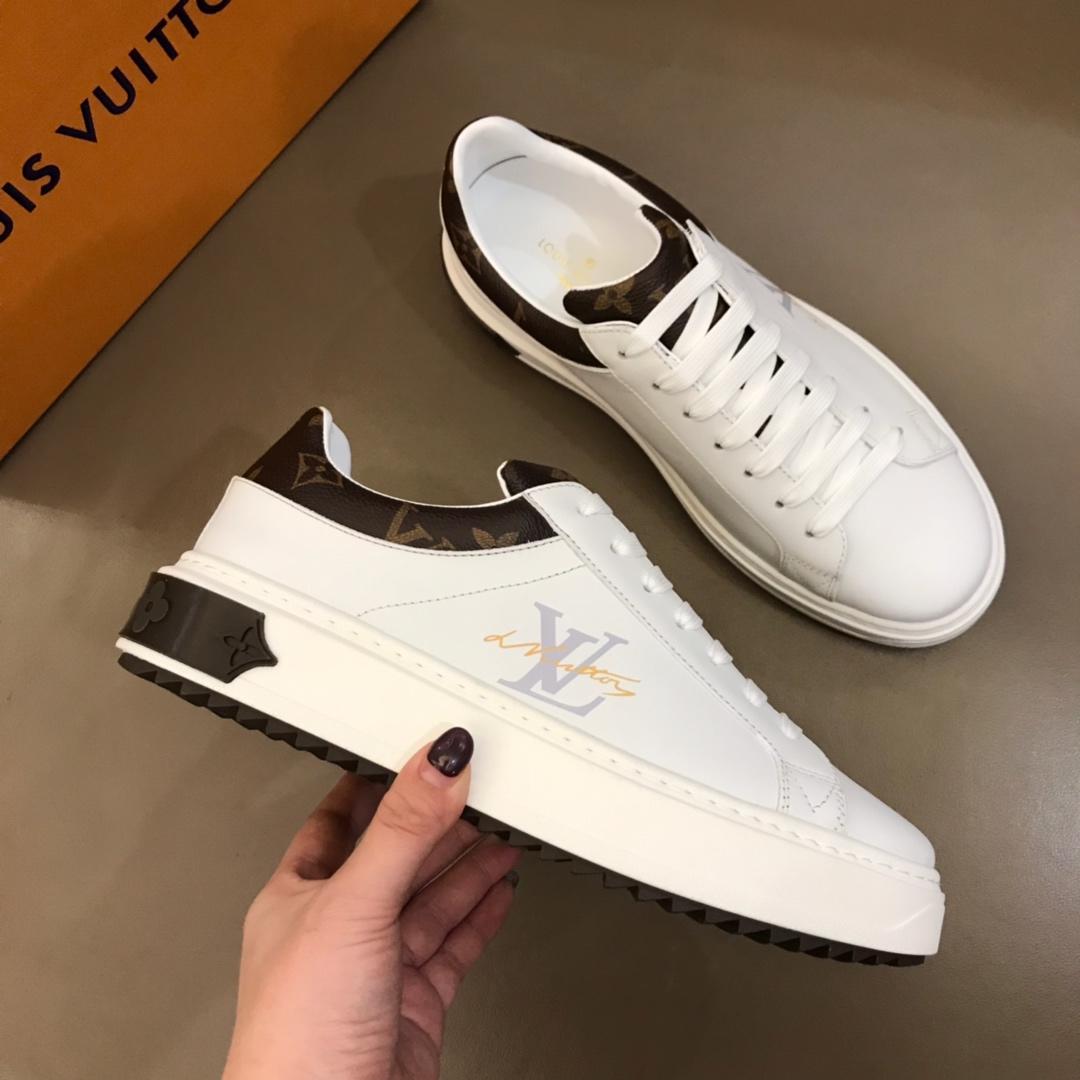 lv Fashion Sneakers White and LV print with white sole MS02853