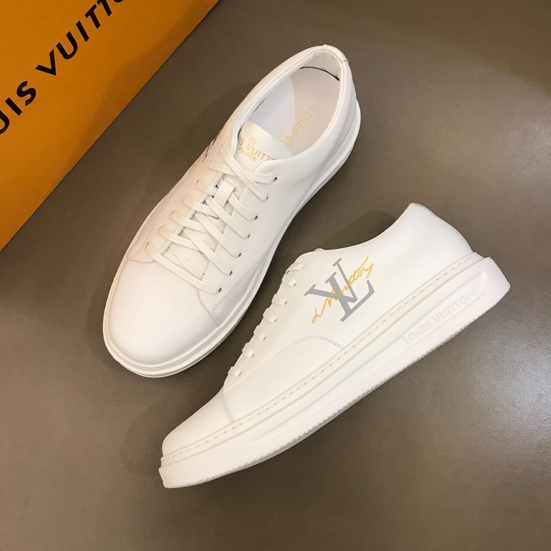 lv Fashion Sneakers White and LV print and white sole MS02892
