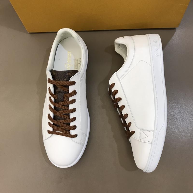 lv Fashion Sneakers White and brown Monogram print tongue and white sole MS02867