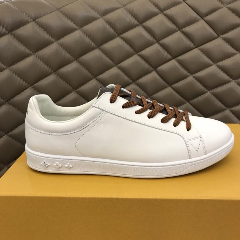 lv Fashion Sneakers White and brown Monogram print tongue and white sole MS02867