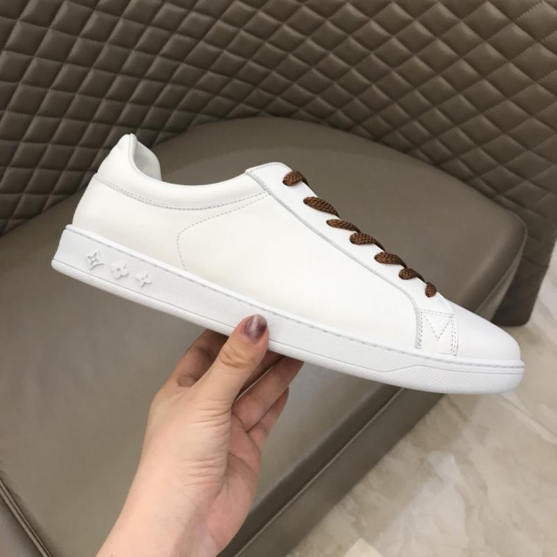 lv Fashion Sneakers White and brown Monogram print tongue and white sole MS02867