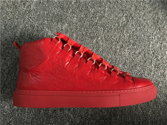 High Quality Matt Sole Updated  New Red Insole Balenciaga Arena High Sneaker Rouge Grenade