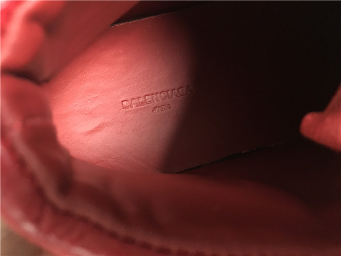 High Quality Matt Sole Updated  New Red Insole Balenciaga Arena High Sneaker Rouge Grenade
