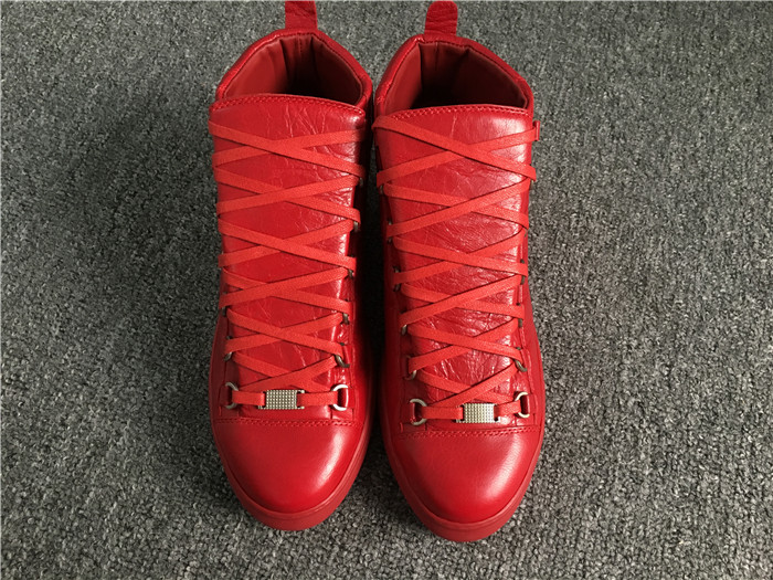 High Quality Matt Sole Updated  New Red Insole Balenciaga Arena High Sneaker Rouge Grenade