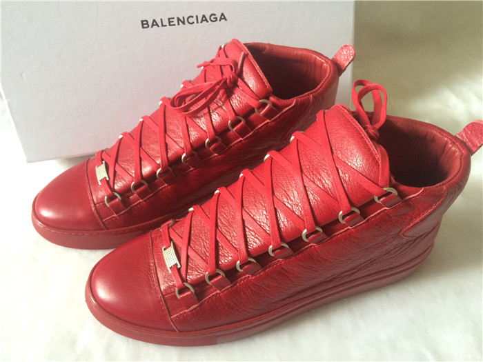 High Quality Matt Sole Updated  New Red Insole Balenciaga Arena High Sneaker Rouge Grenade