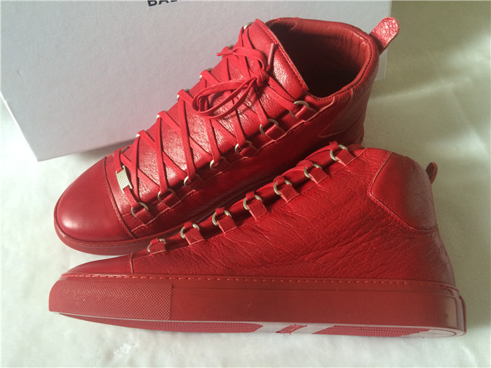 High Quality Matt Sole Updated  New Red Insole Balenciaga Arena High Sneaker Rouge Grenade