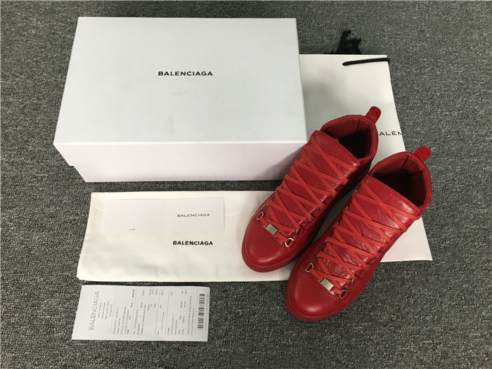 High Quality Matt Sole Updated  New Red Insole Balenciaga Arena High Sneaker Rouge Grenade