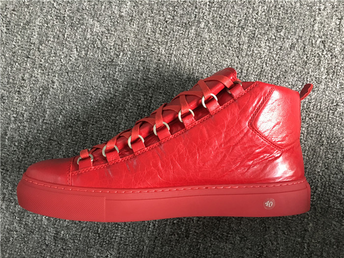 High Quality Matt Sole Updated  New Red Insole Balenciaga Arena High Sneaker Rouge Grenade