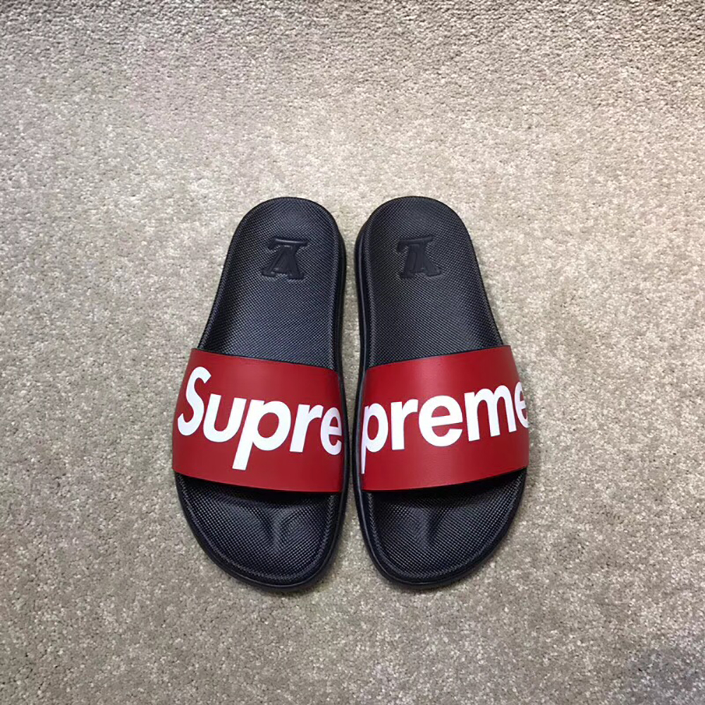 High Quality lv x Supreme Red slides OF_2A063E5FADF6