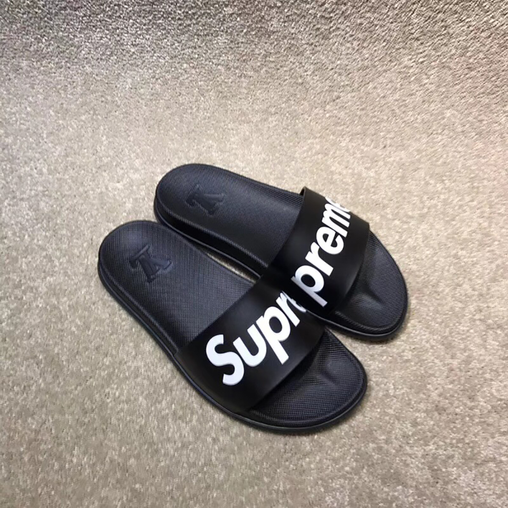 High Quality lv x Supreme Black slides OF_A7D8ADE0D6B3