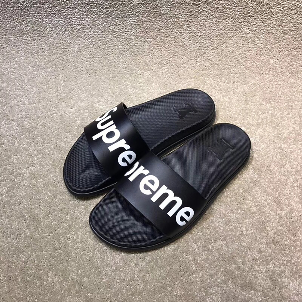 High Quality lv x Supreme Black slides OF_A7D8ADE0D6B3