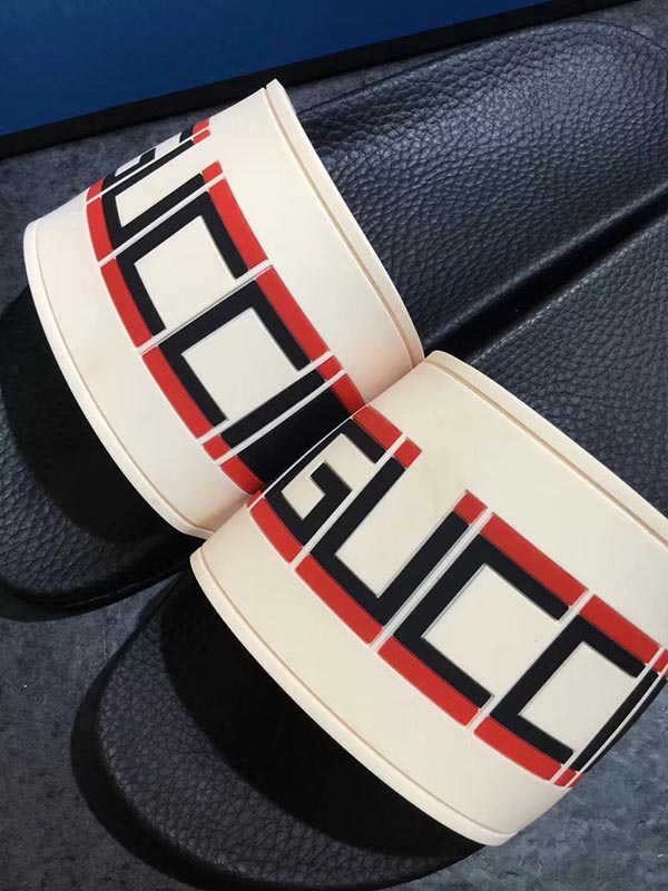 High Quality Gucci Stripe Rubber Slide Sandal OF_E70940141ED3