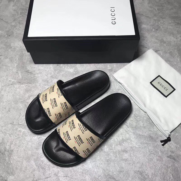 High Quality Gucci Pursuit Invite-Print Slide Sandal OF_DDD5AD0FD1AF