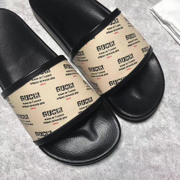 High Quality Gucci Pursuit Invite-Print Slide Sandal OF_DDD5AD0FD1AF