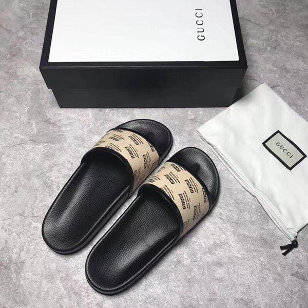 High Quality Gucci Pursuit Invite-Print Slide Sandal OF_DDD5AD0FD1AF