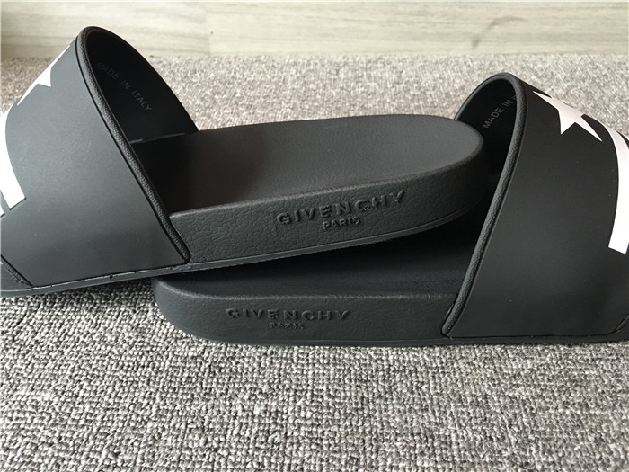 High Quality Givenchy Star & Stripe Rubber Slide Sandals In Black SN_0C8F6303C2A7