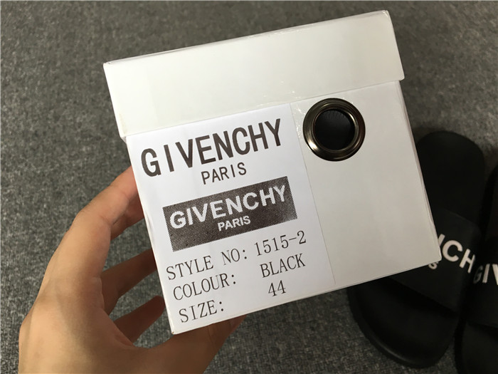 High Quality Givenchy Logo Polyurethane Slide Sandals In Black SN_741C63028BCD