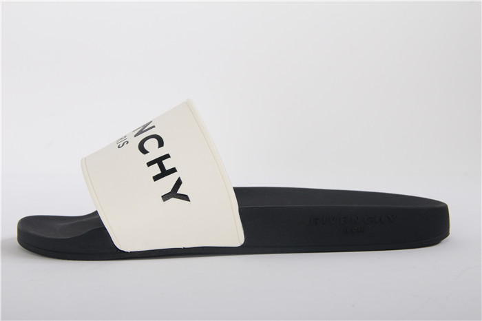 High Quality Givenchy Logo Embossed Rubber Slide Sandals In White SN_DC6C19972B05
