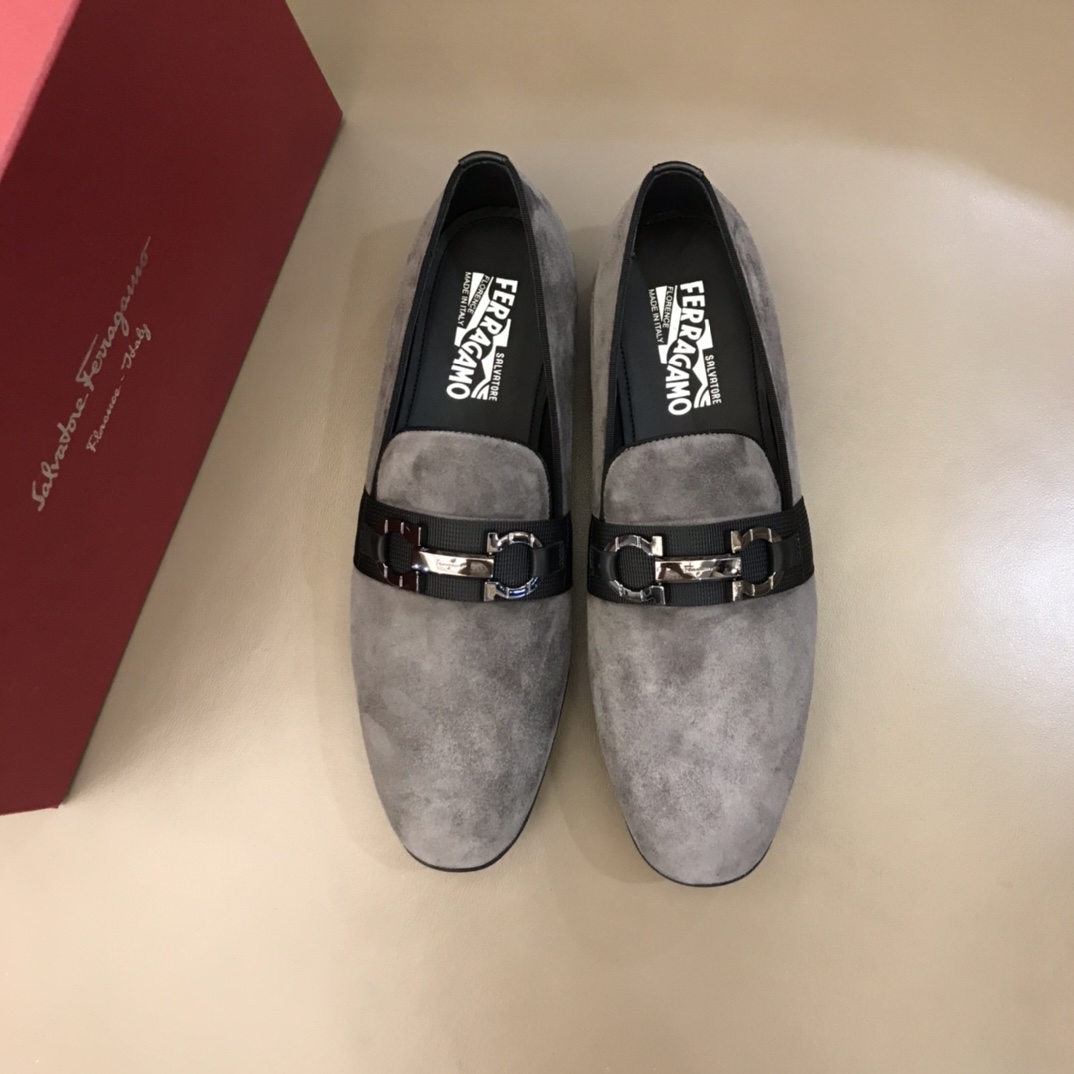 Salvatore Ferragam Dress shoe Moccasin in Gray