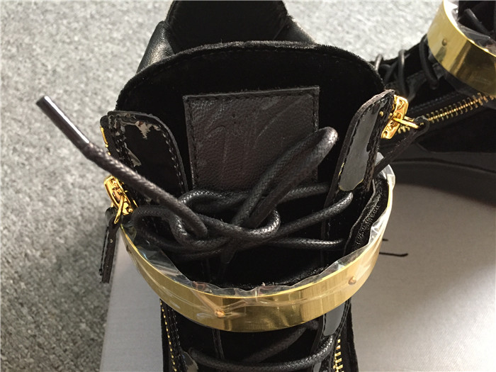 High Quality Giuseppe Zanotti Velvet And Leather High Top Sneaker