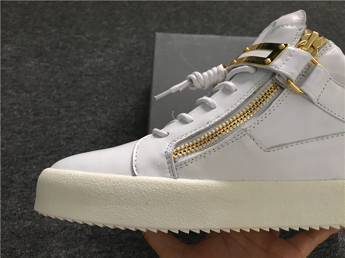 High Quality Giuseppe Zanotti Owen high-top sneakers in white and gold details