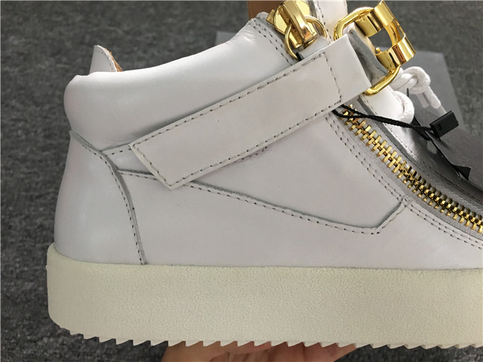 High Quality Giuseppe Zanotti Owen high-top sneakers in white and gold details