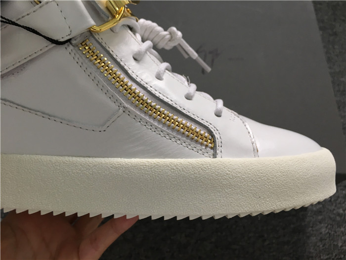 High Quality Giuseppe Zanotti Owen high-top sneakers in white and gold details