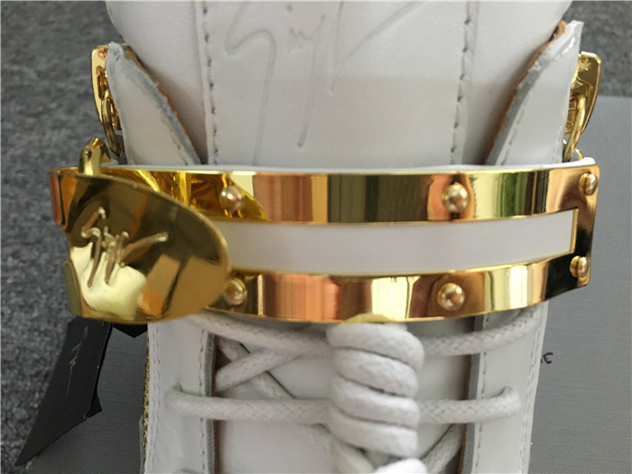 High Quality Giuseppe Zanotti Owen high-top sneakers in white and gold details