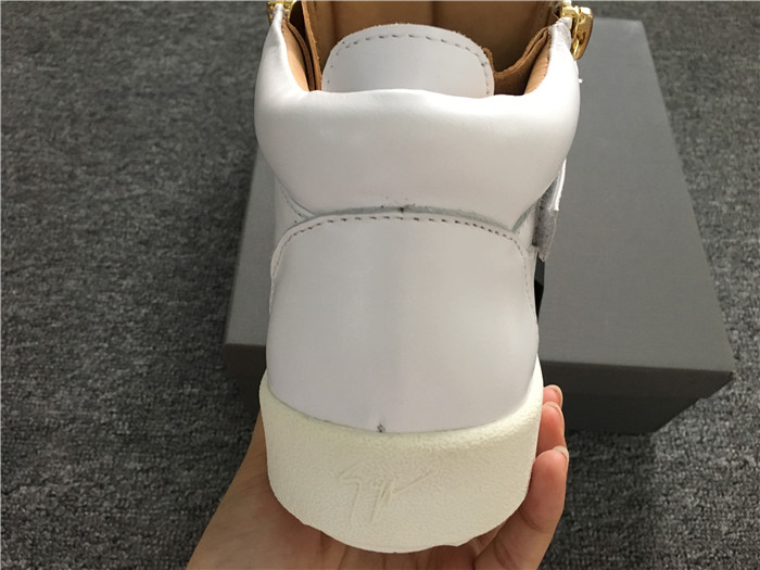 High Quality Giuseppe Zanotti Owen high-top sneakers in white and gold details