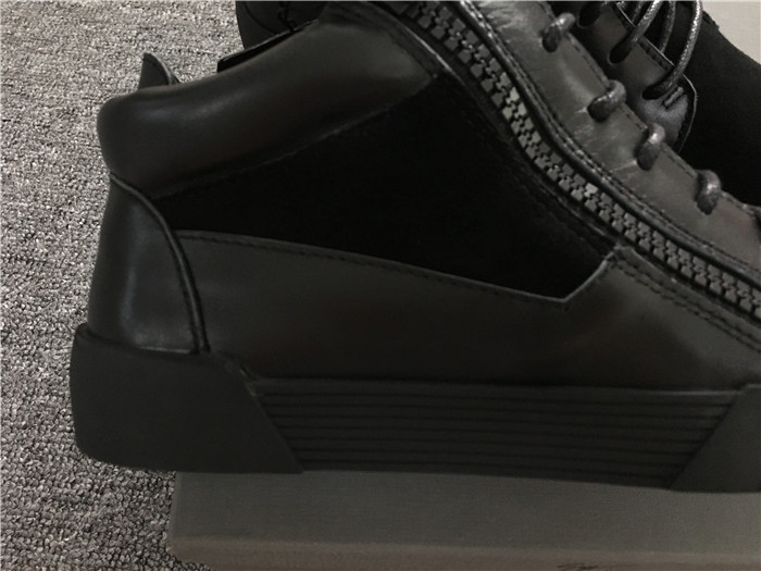 High Quality Giuseppe Zanotti Leather Suede High Top Black Sneakers
