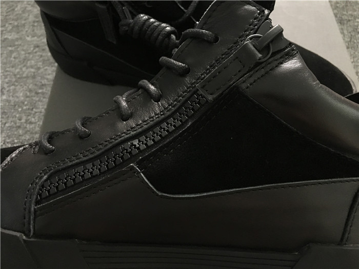 High Quality Giuseppe Zanotti Leather Suede High Top Black Sneakers